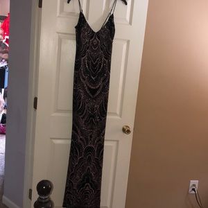 Black/glitter dress
